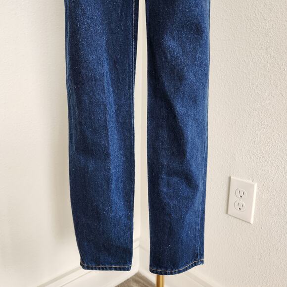Vintage 80s Gloria Vanderbilt Dark Wash High Waisted Tapered Leg Mom Jeans 0 - Picture 9 of 10